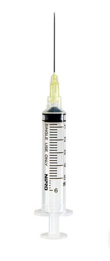 5cc (5ml) 20G x 1" Luer-Lock Syringe w/Needle Combo (50 pack) *SHORT SALE*