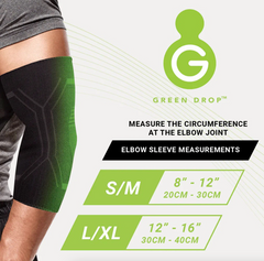 Green Drop Professional Elbow Compression Sleeve (LRG-XL) 12"-16"