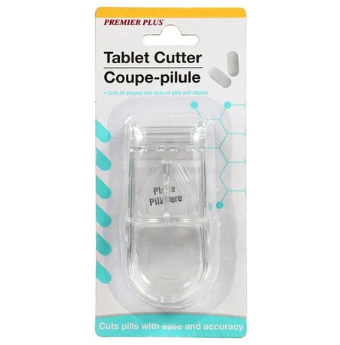 Premier Plus Tablet/Pill Cutter HealthyKin is a convenient way to split pills into smaller portions using a sharp blade. This pill cutter is also transparent, allowing users to easily see the medication as they cut it.