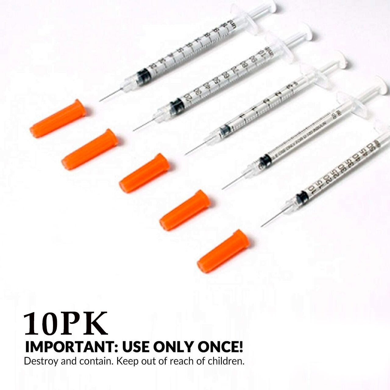 EasyTouch Insulin Syringes 1cc (1ml) x 30G x 1/2" - 1 BAG (10 SYRINGES)