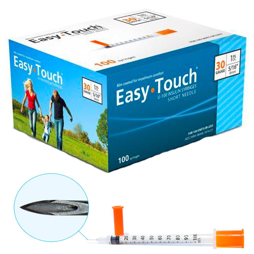 MHC EasyTouch insulin syringes for comfortable injection.