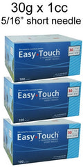 Buy three boxes of MHC EasyTouch insulin syringes at a discounted price.