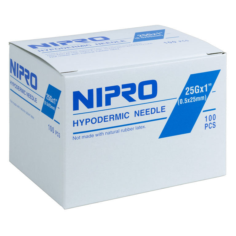 Disposable Hypodermic Needles 25G X 1" (50 Pack)