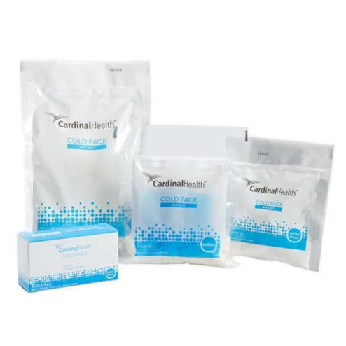 A package containing HealthyKin Cardinal Cold Pack Instant/Disposable (6" x 6 1/2") and a disposable cold compress.