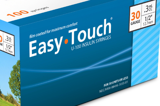 EasyTouch Insulin Syringes 0.3cc (0.3ml) x 30G x 1/2" - 1 BAG (10 SYRINGES)