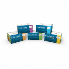 Four boxes of MHC EasyTouch Insulin Syringes 1cc (1ml) x 27G x 1/2"- 5 BOXES (500 SYRINGES) for comfortable injection of early teeth.