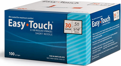 MHC EasyTouch Insulin Syringes provide a comfortable injection experience with 30 tablets.