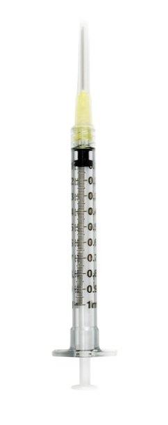 1cc (1ml) 20G x 1" LUER LOCK Syringe and Hypodermic Needle Combo (50 pack)