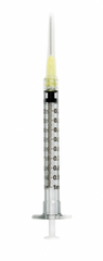 1cc (1ml) 20G x 1 1/2" LUER LOCK Syringe and Hypodermic Needle Combo (50 pack)
