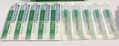A pack of 1cc (1ml) 23G x 1 1/2" Nipro LUER LOCK Syringe and Hypodermic Needle Combo (50 pack) with luer lock mechanism on a white surface.