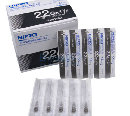 3cc (3ml) 22G x 1 1/2" Luer-Lock Syringe & Hypodermic Needle Combo (50 pack)