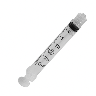 3cc (3ml) Luer-Lock Syringe - NO NEEDLE (50 pack)