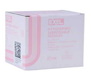 NDC Exel Disposable Hypodermic Needles 18G x 1" (50 PACK) in a box.