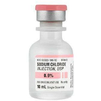 Sodium Chloride Injection, USP 0.9% (Preservative Free) 10mL vial (Fresenius Labs)